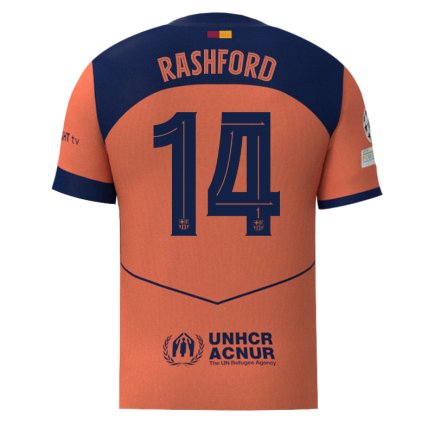 Новая Футболка Барселона Рашфорд 14 (Barcelona Rashford 14) 2025-2026 игровая/повседневная 16267505 цвет: оранжевый