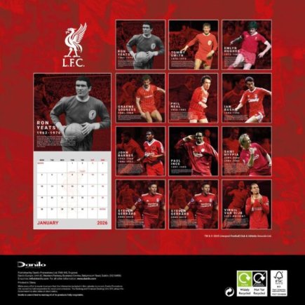 Подарунковий набір музичний з календарем та щоденником Ліверпуль Liverpool FC 2026