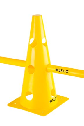 Конус тренировочный SECO с отверстиями 32 см цвет: желтый