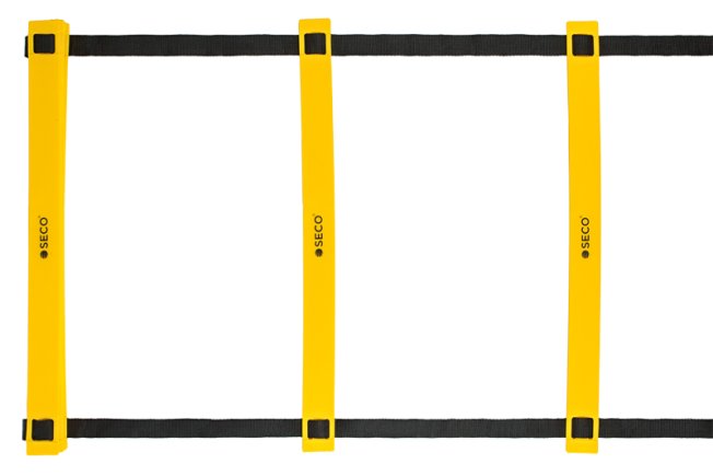 Лестница координационная тренировочная беговая SECO 8 ступеней 4 м цвет: желтый