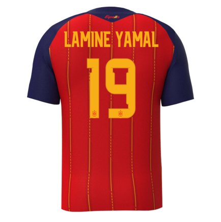 Новая Футбольная форма сборная Испании Ламин Ямал 19 Чемпионат Мира 2026 (Lamine Yamal 19 World Cup 2026) игровая/повседневная 16269402 цвет: красный