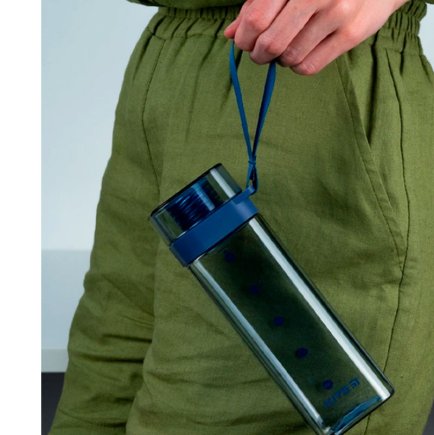 Пляшка для води Kite квадратна 550 мл K24-1209-1 колір: блакитний