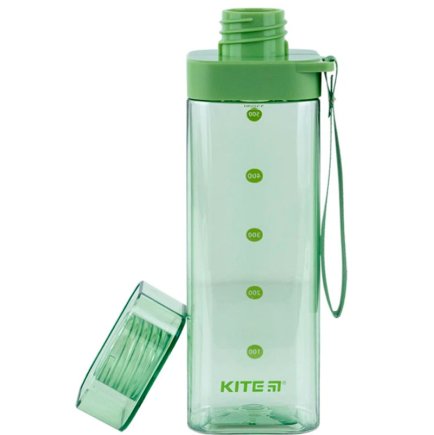 Бутылка для воды Kite квадратная 550 мл K24-1209-2 цвет: зеленый