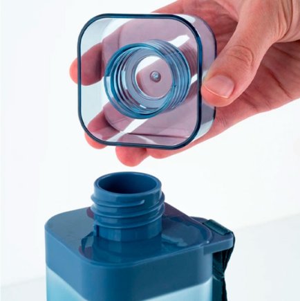 Пляшка для води Kite квадратна 700 мл K24-1210-1 колір: синій