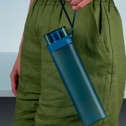 Пляшка для води Kite квадратна 700 мл K24-1210-1 колір: синій