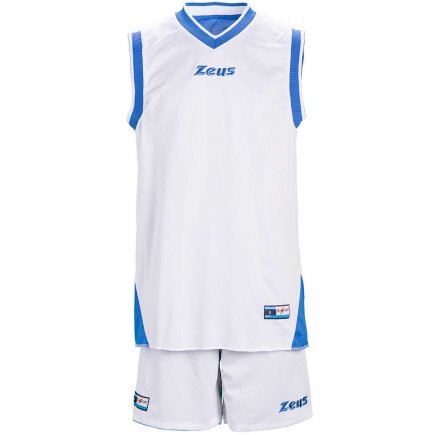 Баскетбольная форма Zeus KIT DOBLO двухсторонняя Z00508 цвет: белый/голубой