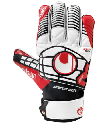 Вратарские перчатки Uhlsport ELIMINATOR STARTER SOFT 1000183010406 цвет: красный/белый