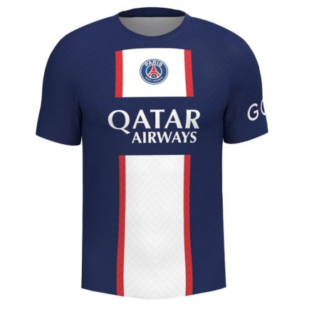 Футболка ПСЖ Мбаппе 7 (PSG Mbappe 7) 2022-2023 игровая/повседневная 10223812-1 цвет: темно-синий