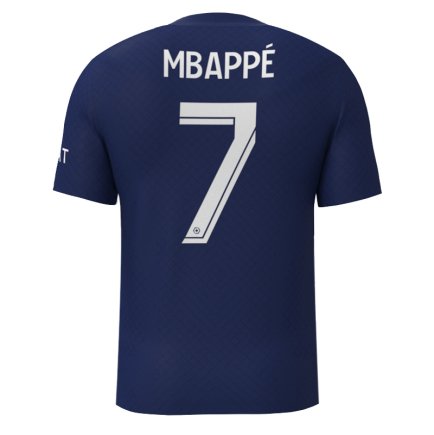 Футболка ПСЖ Мбаппе 7 (PSG Mbappe 7) 2022-2023 игровая/повседневная 10223812-1 цвет: темно-синий