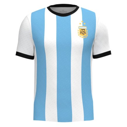 Новая Футболка сборная Аргентины Чемпионат Мира 2022 (World Cup 2022) игровая/повседневная 10224311-1 цвет: голубой