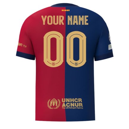 Новая Футболка Barcelona (Barca, Барса) 2024-2025 игровая/повседневная 15221412-1 цвет: темно-синий