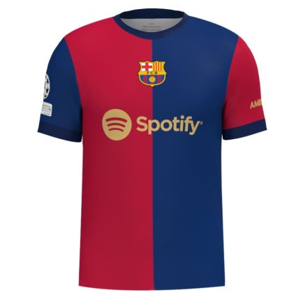 Новая Футболка Barcelona (Barca, Барса) 2024-2025 игровая/повседневная 15221412-1 цвет: темно-синий