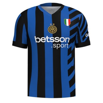 Футболка Inter Milan (Интер) 2024-2025 игровая/повседневная 15235304-1 цвет: синий