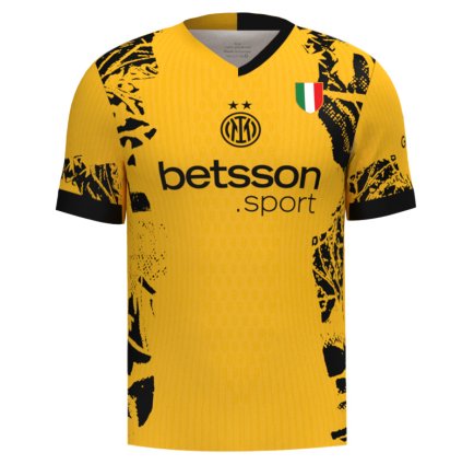 Футбольная форма Интер Милан Тюрам 9 (Inter Milan Thuram 9) 2024-2025 игровая/повседневная 15235203-1 цвет: желтый