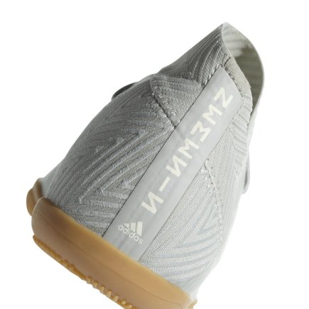 Обувь для зала Adidas NEMEZIZ TANGO 18.3 IN J DB2372 детские цвет: серебристый