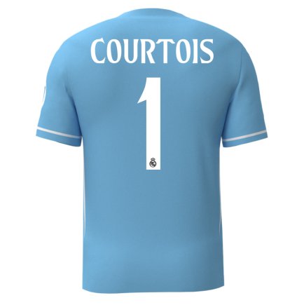 Нова Воротарська футболка Реал Мадрид Куртуа 1 (Real Madrid Courtois 1) 2024-2025 ігрова/повсякденна 15228311-1 колір: блакитний
