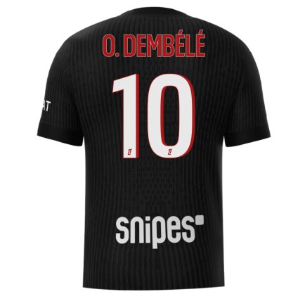 Новая Футболка ПСЖ Дембеле 10 (PSG Dembele 10) 2026 игровая/повседневная 17266201 цвет: черный