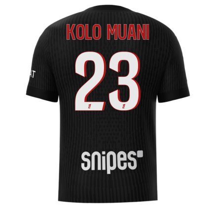 Новая Футболка ПСЖ Коло Муани 23 (PSG Kolo Muani 23) 2026 игровая/повседневная 17266401 цвет: черный