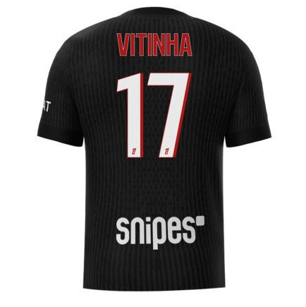 Нова Футболка ПСЖ Вітіньо 17 (PSG Vitinha 17) 2026 ігрова/повсякденна 17266601 колiр: чорний