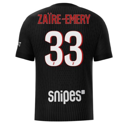 Новая Футбольная форма ПСЖ Заир-Эмери 33 (PSG Zaïre-Emery 33) 2026 игровая/повседневная 17266701 цвет: черный