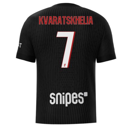 Нова Футболка ПСЖ Кварацхелія 8 (PSG Kvaratskhelia 7) 2026 ігрова/повсякденна 17267201 колiр: чорний