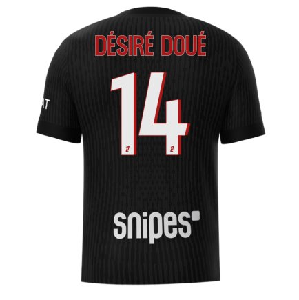 Новая Футболка ПСЖ Дезире Дуе 14 (PSG Desire Doue 14) 2026 игровая/повседневная 17267601 цвет: черный