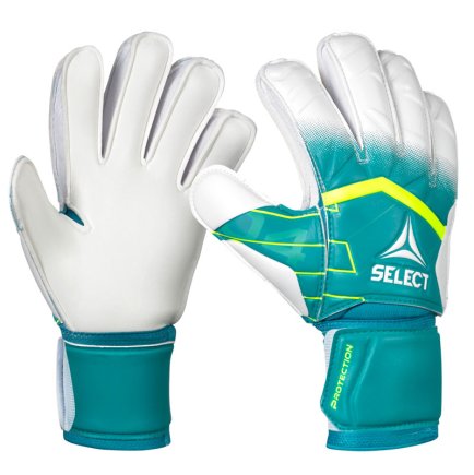 Вратарские перчатки Select 04 Protection v26 (404) детские цвет: зеленый/белый