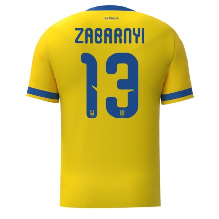 Новая Футболка Украина с гербом Забарный 13 (Ukraine Zabarnyi 13) 2026 игровая/повседневная 17268203 цвет: желтый
