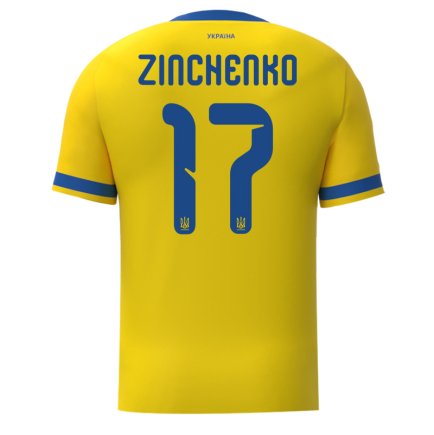 Новая Футболка Украина с гербом Зинченко 17 (Ukraine Zinchenko 17) 2026 игровая/повседневная 17268403 цвет: желтый