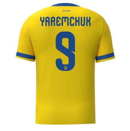 Новая Футболка Украина с гербом Яремчук 9 (Ukraine Yaremchuk 9) 2026 игровая/повседневная 17268803 цвет: желтый