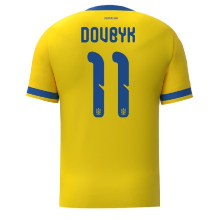 Новая Футболка Украина с гербом Довбик 11 (Ukraine Dovbyk 11) 2026 игровая/повседневная 17269003 цвет: желтый