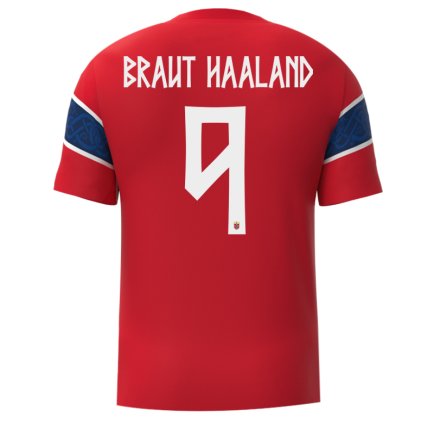 Новая Футболка сборной Норвегии Холанд 9 Чемпионат Мира 2026 (Haaland 9 World Cup 2026) игровая/повседневная 17261502 цвет: красный