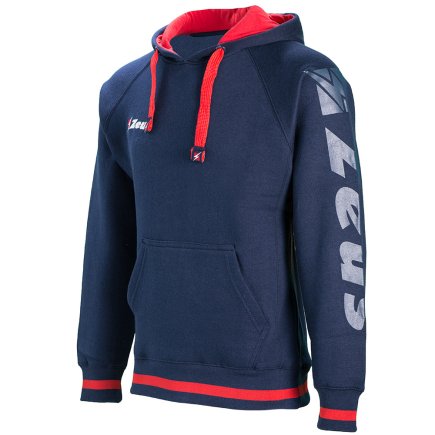 Толстовка Zeus FELPA SIRIO BL/GF Z00570 з капюшоном колір: темно-синій/червоний