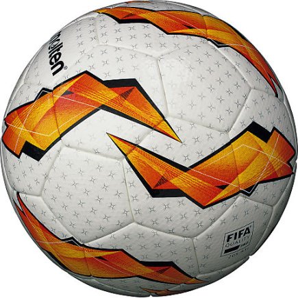 М'яч футбольний Molten Official Match Ball of The UEFA Europa League F5U5003-G18 Розмір 5 біло-помаранчевий (офіційна гарантія)