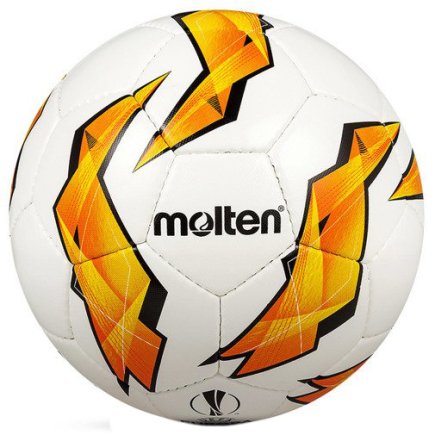М'яч футбольний Molten Official Match Ball of The UEFA Europa League Replica F5U1710-G18 Розмір 5 біло-помаранчевий
