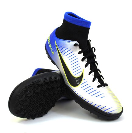 Сороконожки Nike MercurialX VICTORY VI DF NJR TF 921514-407 цвет: синий/серебристый (официальная гарантия)