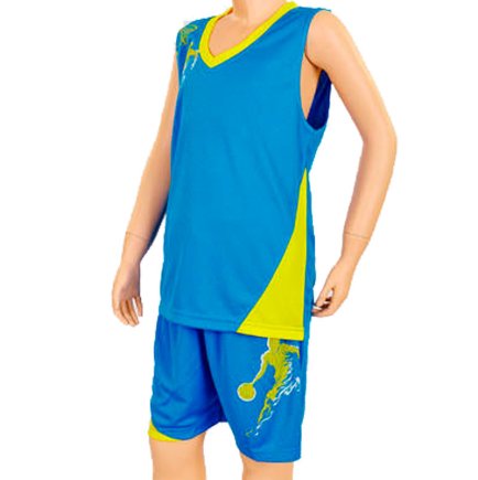 Форма баскетбольная подростковая цвет: голубой