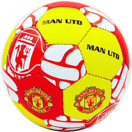 Мяч футбольный Manchester United размер 5 цвет: красный/желтый