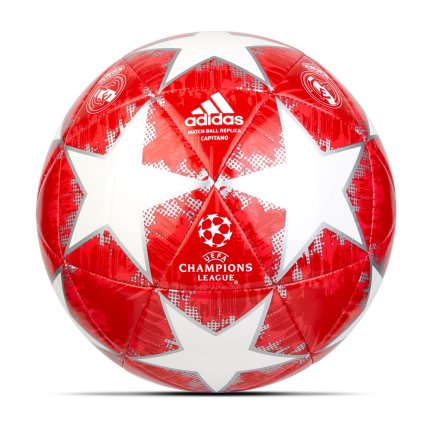 Мяч футбольный Adidas Finale 18 Real Madrid Capitano CW4140-5 размер 5 цвет: красный/белый (официальная гарантия)