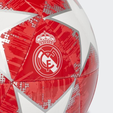 Мяч футбольный Adidas Finale 18 Real Madrid Capitano CW4140-4 размер 4 цвет: красный/белый (официальная гарантия)
