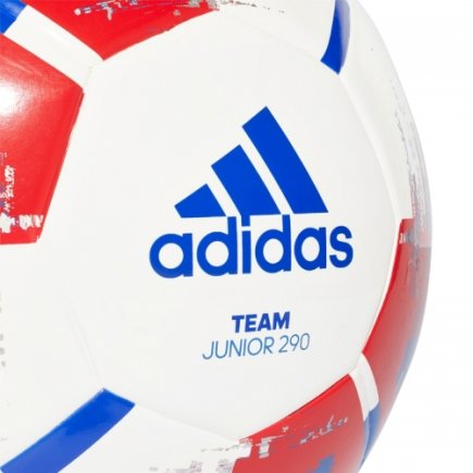 Мяч футбольный Adidas Team Junior 290 CZ9574-4 размер 4 цвет: белый/красный/синий (официальная гарантия)