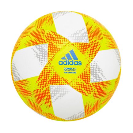Мяч футбольный Adidas Conext19 Top Capitano DN8636-4 размер 4 цвет: белый/желтый (официальная гарантия)