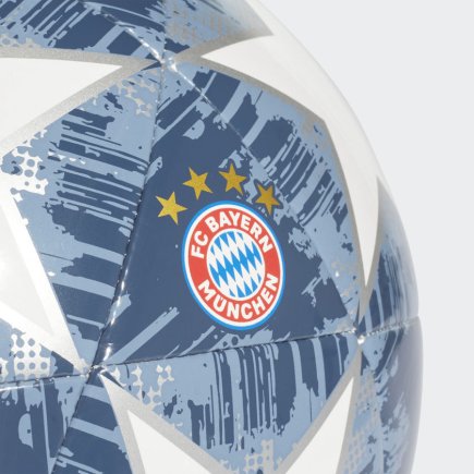 Мяч футбольный Adidas Finale 18 FC Bayern Capitano CW4147-5 размер 5 цвет: белый/голубой (официальная гарантия)