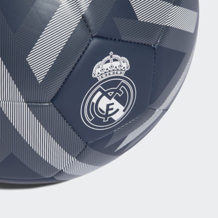 Мяч футбольный Adidas Real Madrid FBL CW4157-4 размер 4 цвет: темно-серый/белый (официальная гарантия)
