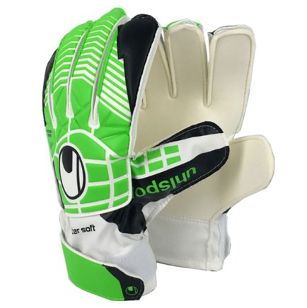Вратарские перчатки Uhlsport STARTER SOFT 1000184022000 цвет: зеленый/белый