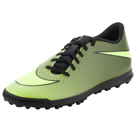 Сороконожки Nike BravataX II TF 844437-070 цвет: салатовый/черный (официальная гарантия)