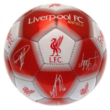Мяч сувенирный Ливерпуль Liverpool F.C. с автографами размер 1