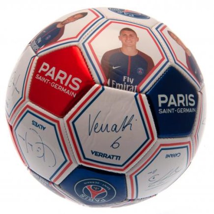 Мяч сувенирный Пари Сен-Жермен Paris Saint Germain F.C. Photo Signature размер 5