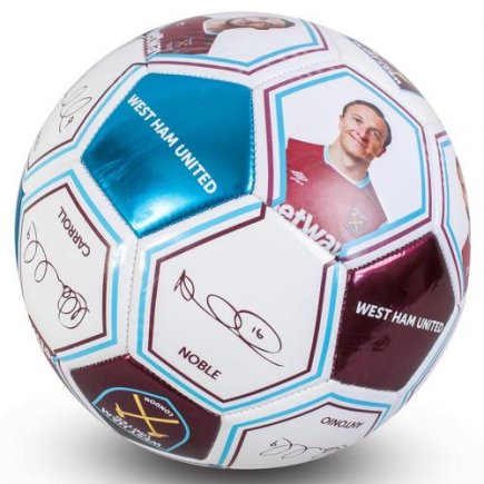 Мяч сувенирный Вест Хэм West Ham United F.C.Photo Signature размер 5