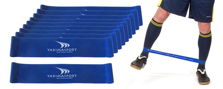 Эспандер для тренировки ног Yakimasport 100249 цвет: синий